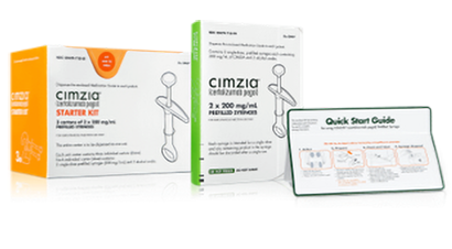 Bookmark CIMZIA® injection training instructions