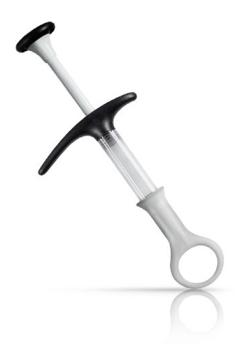 OXO Good Grips® prefilled syringe designed for comfort and control